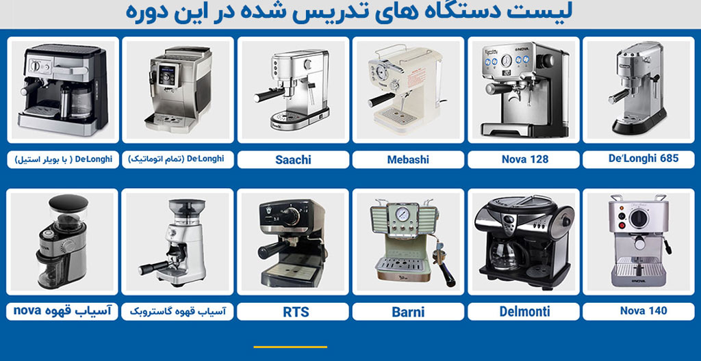 لیست دستگاه های تدریس شده در این دوره